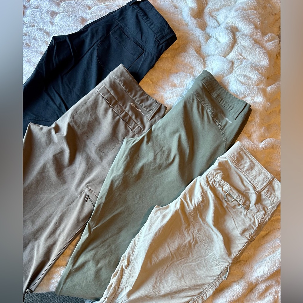 Set of Four Casual Hiking Pants in Neutral Tones